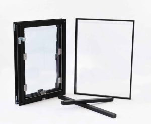 In Glass Pet Door in White and black