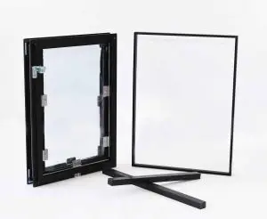 In Glass Pet Door in White and black