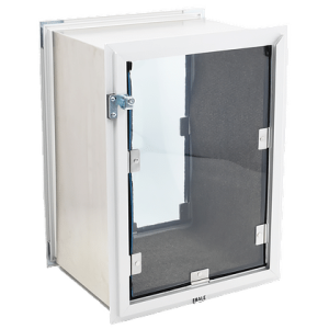 Pet Door Bliss from Hale Pet Door check out the white wall model here in all white available today in Sacramento!