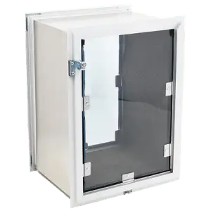 Pet Door Bliss from Hale Pet Door check out the white wall model here in all white available today in Sacramento!