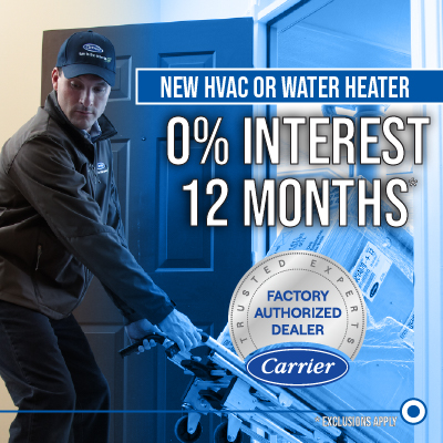 0 percent interest for 12 months Carrier