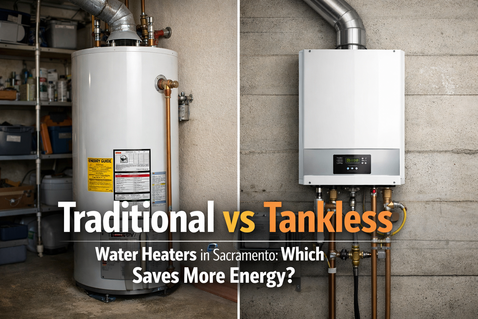 traditional or tankless water heater saves more energy