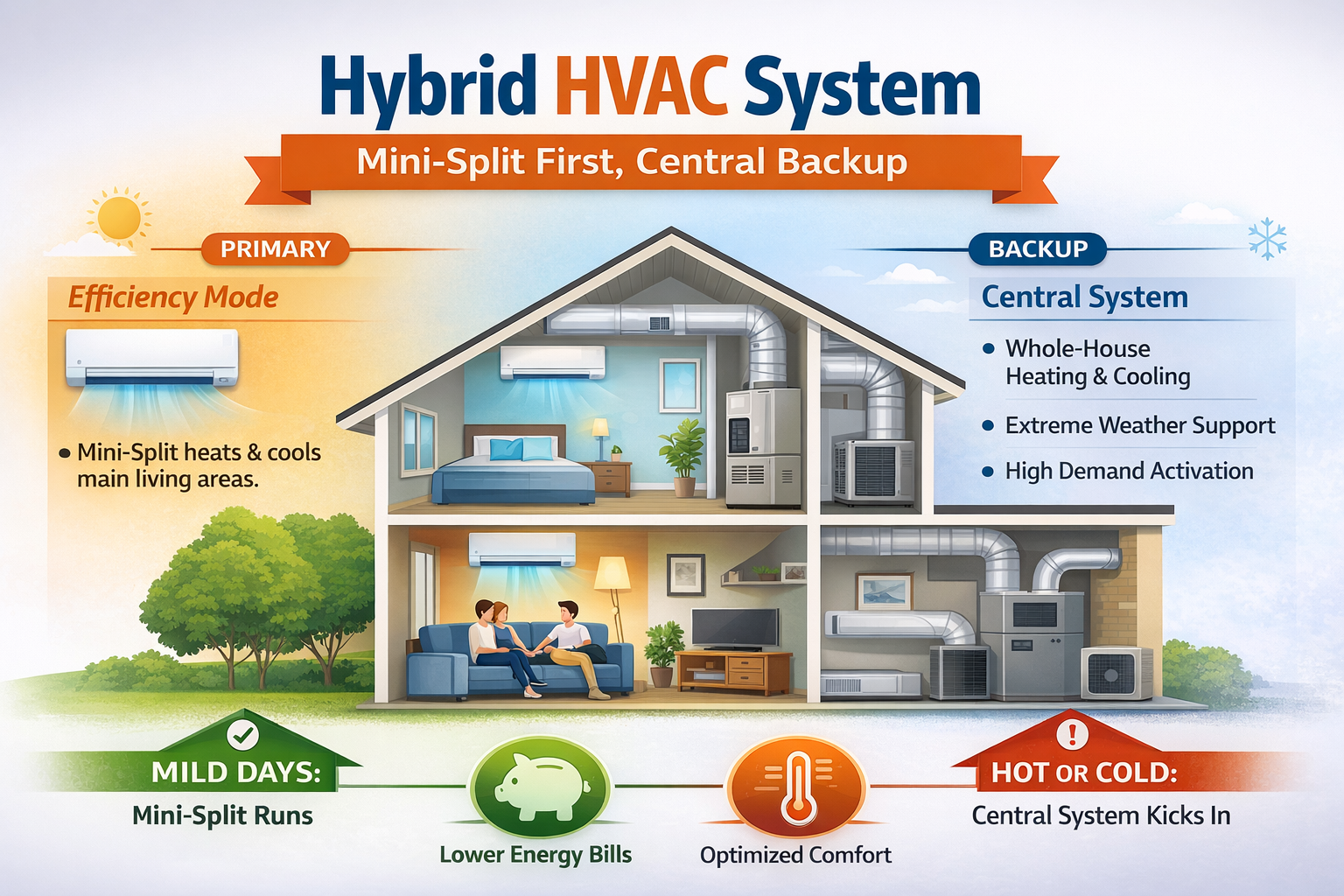 Hybrid with mini split
