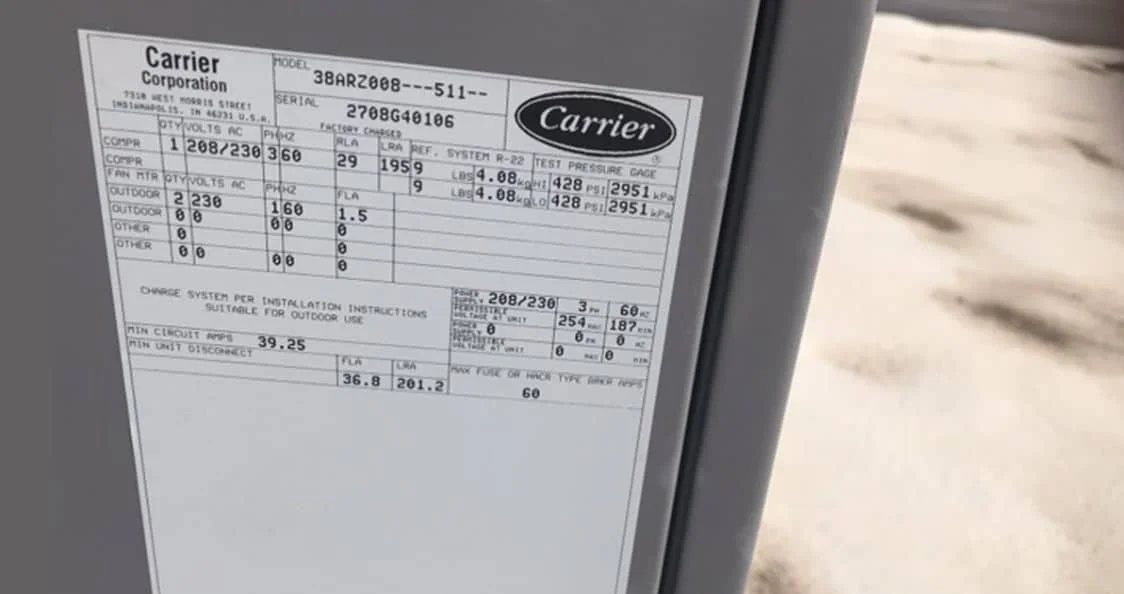 How To Find The Manufacture Date On A Carrier Air Conditioner