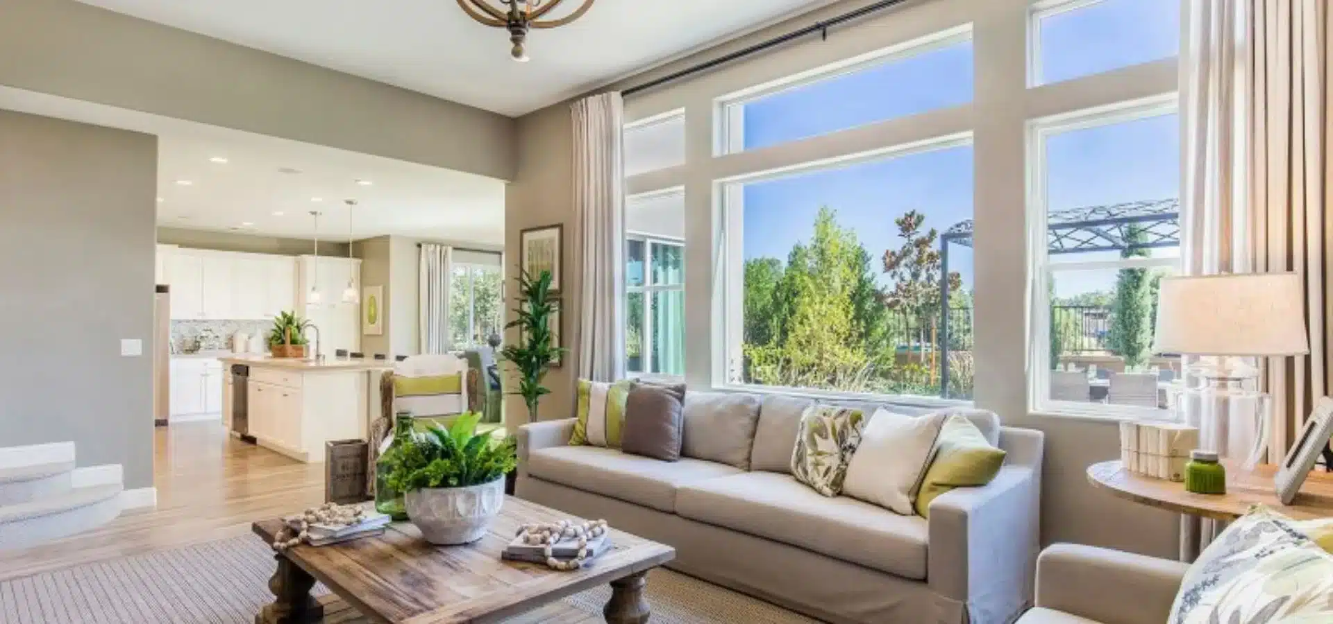 clear windows installed in a residential home to harness natural light